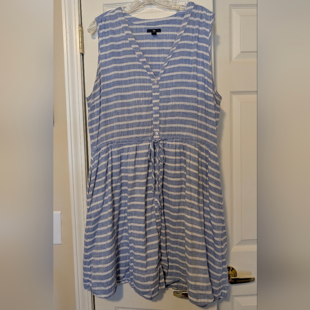 GAP Blue and White Striped Dress